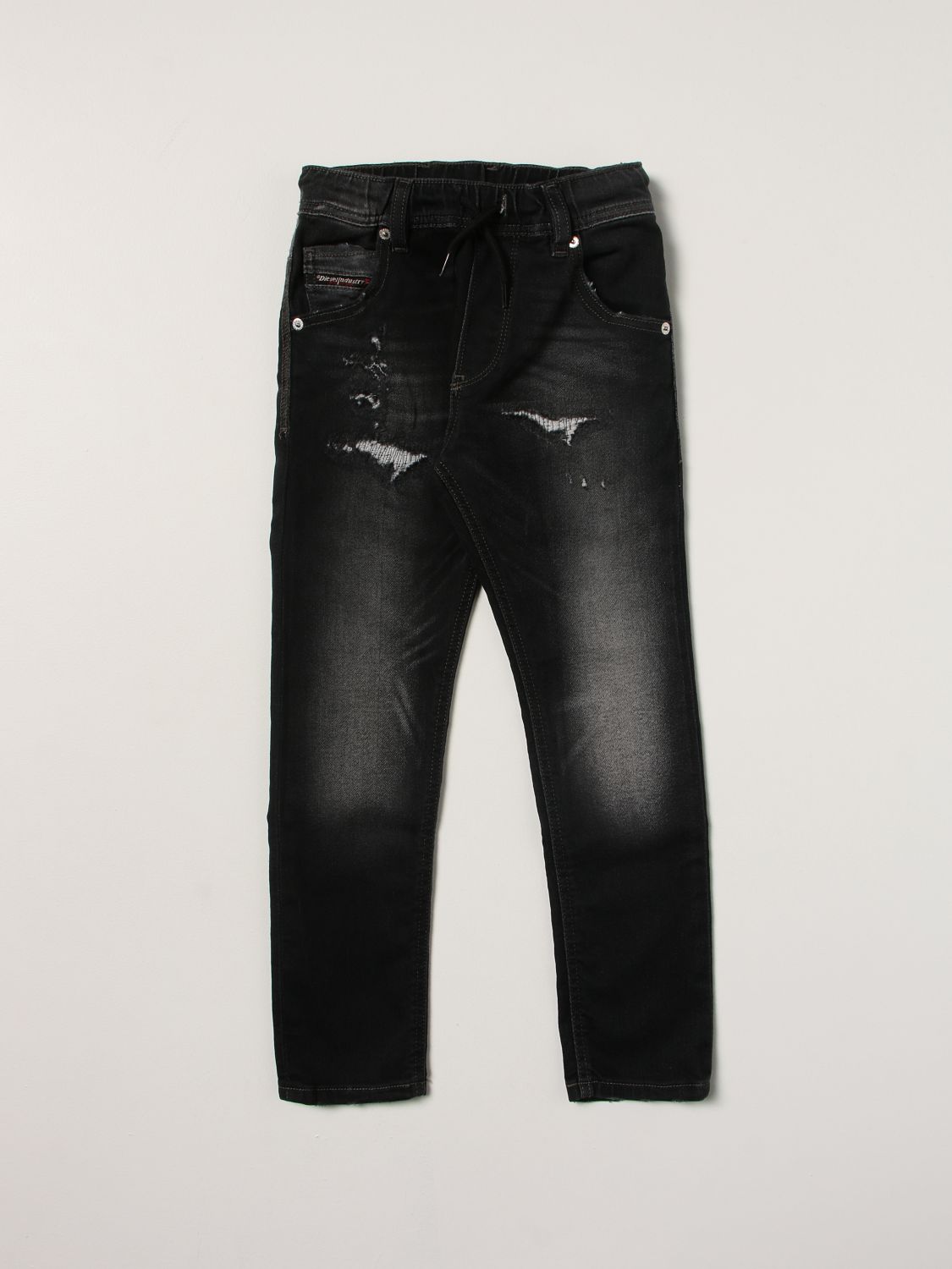 Jeans Diesel: Jeans Diesel in denim washed con rotture grigio 1