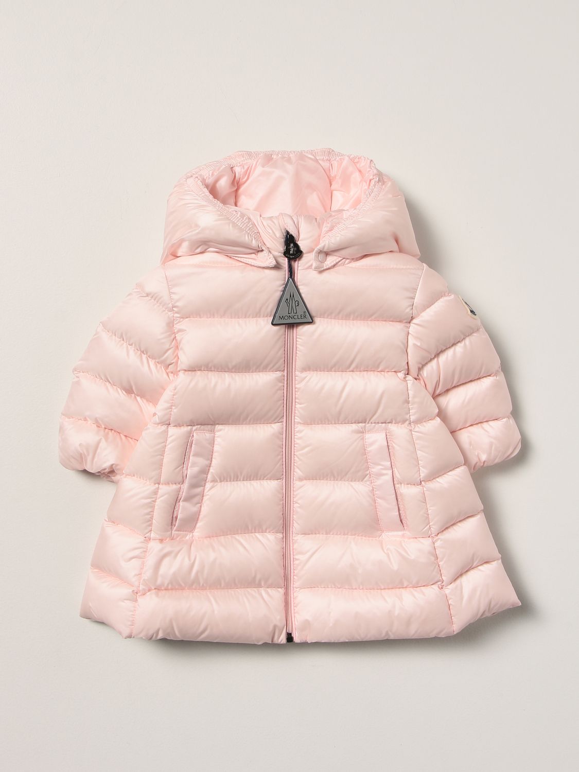 Jacket Moncler: Moncler nylon jacket with hood pink 1
