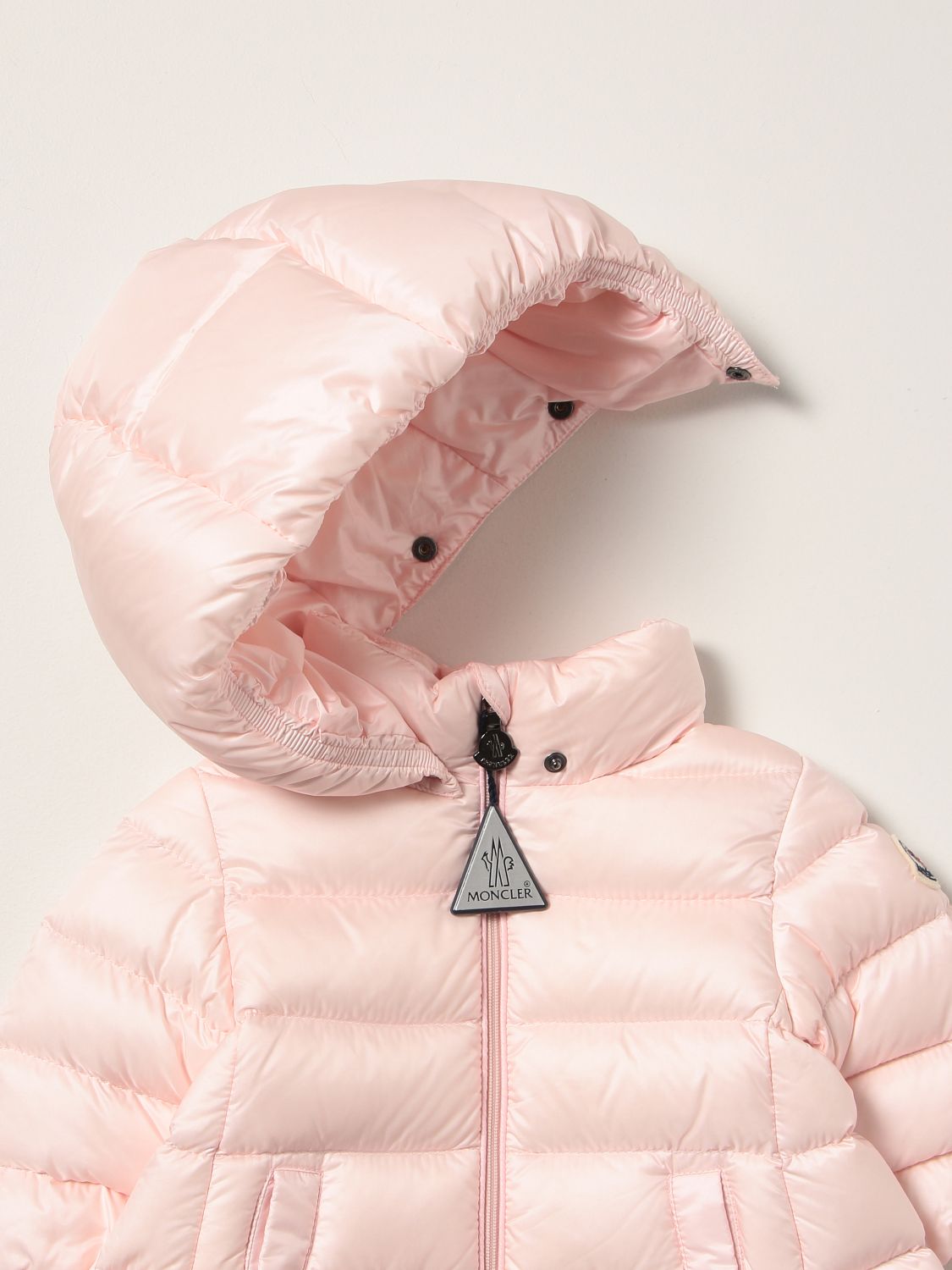Jacket Moncler: Moncler nylon jacket with hood pink 3
