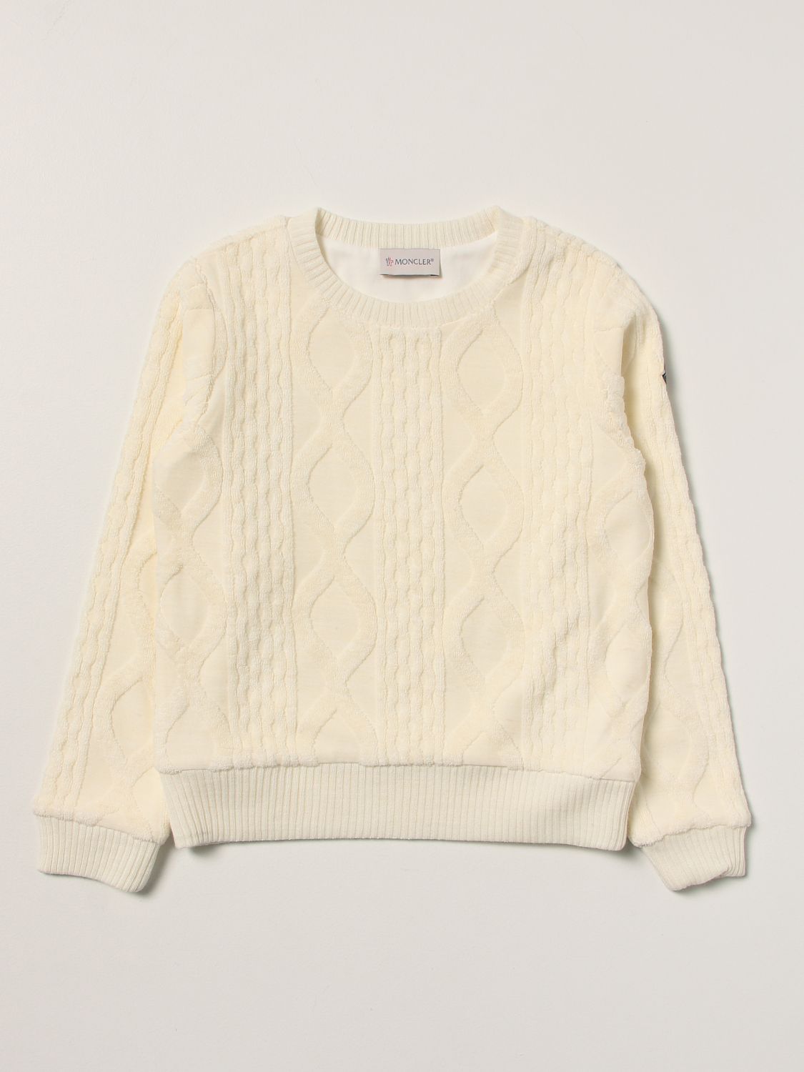 Sweater Moncler: Basic Moncler sweater with logo white 1