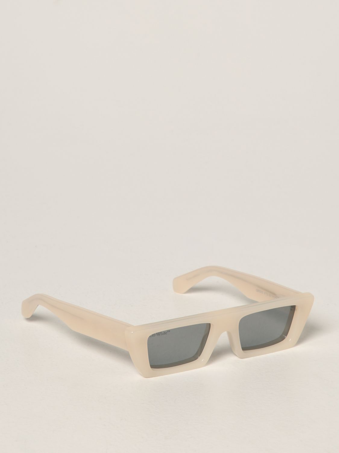OFF-WHITE: Off White sunglasses with logo - Beige | Off-White ...