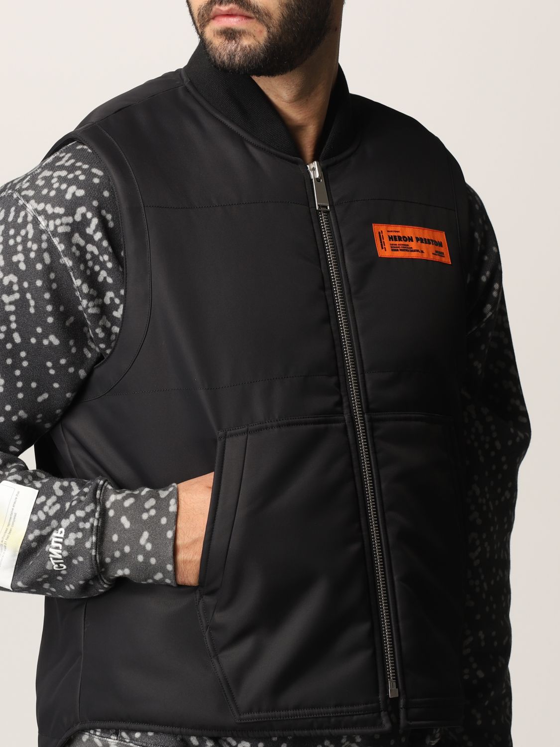 Suit vest Heron Preston: Heron Preston nylon vest with logo black 5