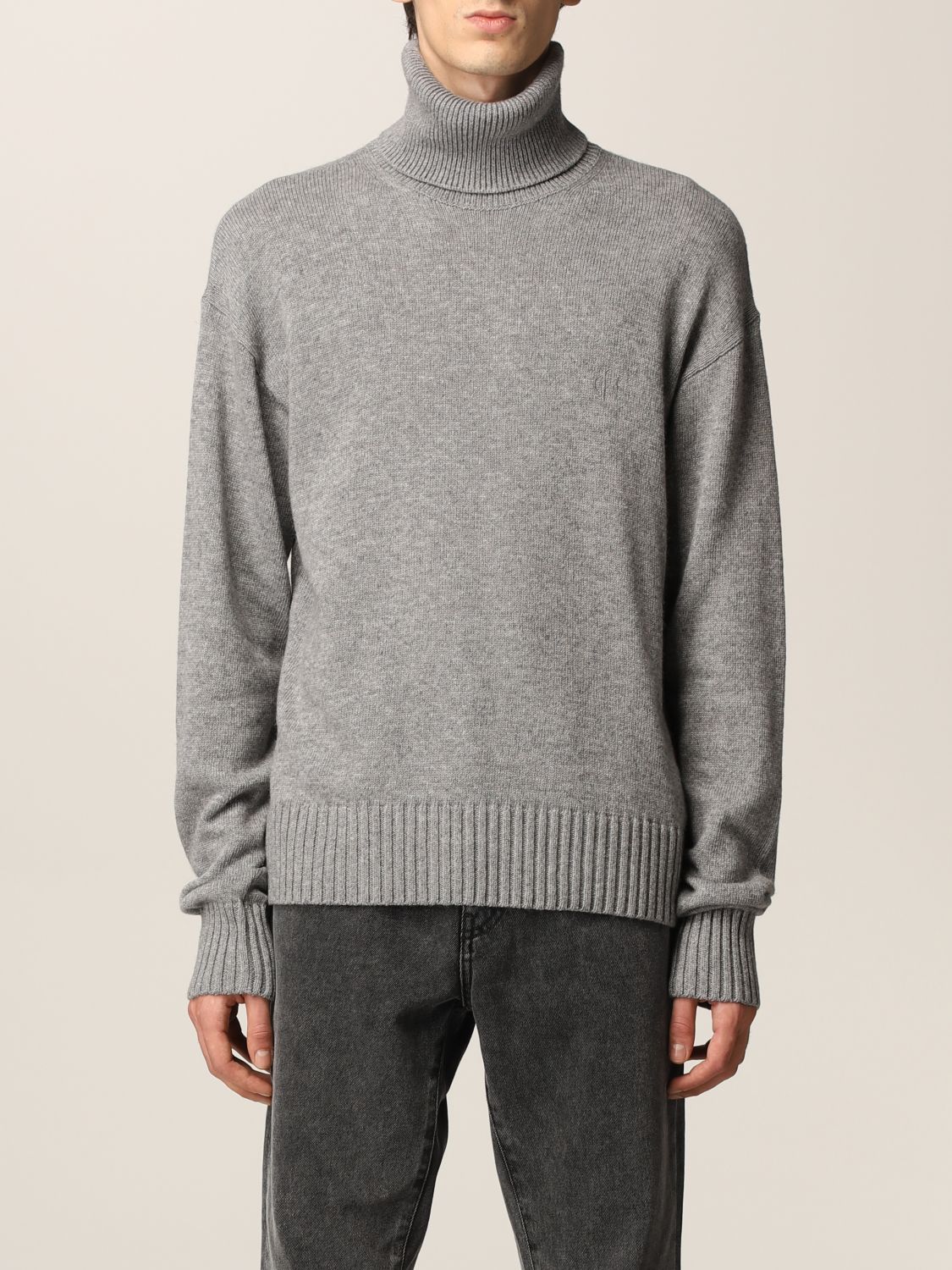 OFF-WHITE: sweater for man - Grey | Off-White sweater OMHF027F21KNI001 ...