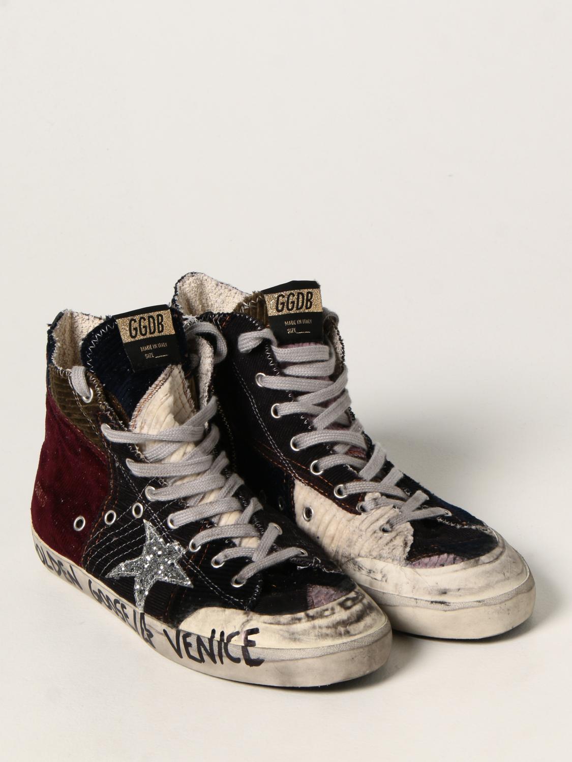 golden goose patchwork sneakers