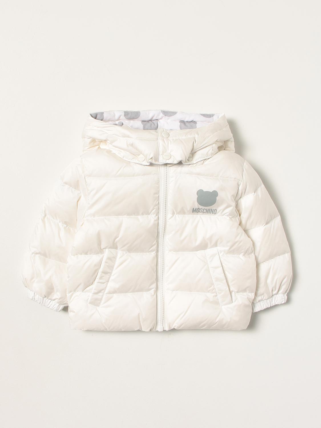 MOSCHINO BABY jacket for boys Yellow Cream Moschino Baby jacket