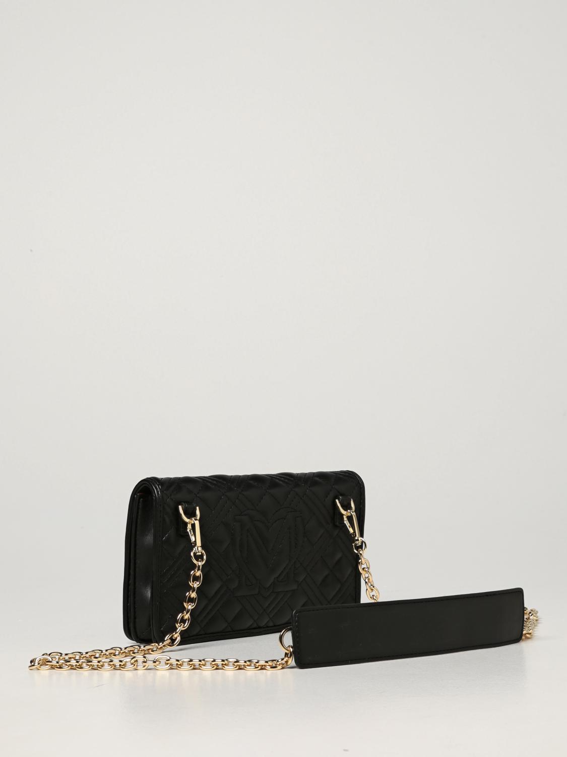 LOVE MOSCHINO: Borsa a tracolla in nappa sintetica trapuntata - Nero | Borse  A Tracolla Love Moschino JC4130PP1DLA0 GIGLIO.COM