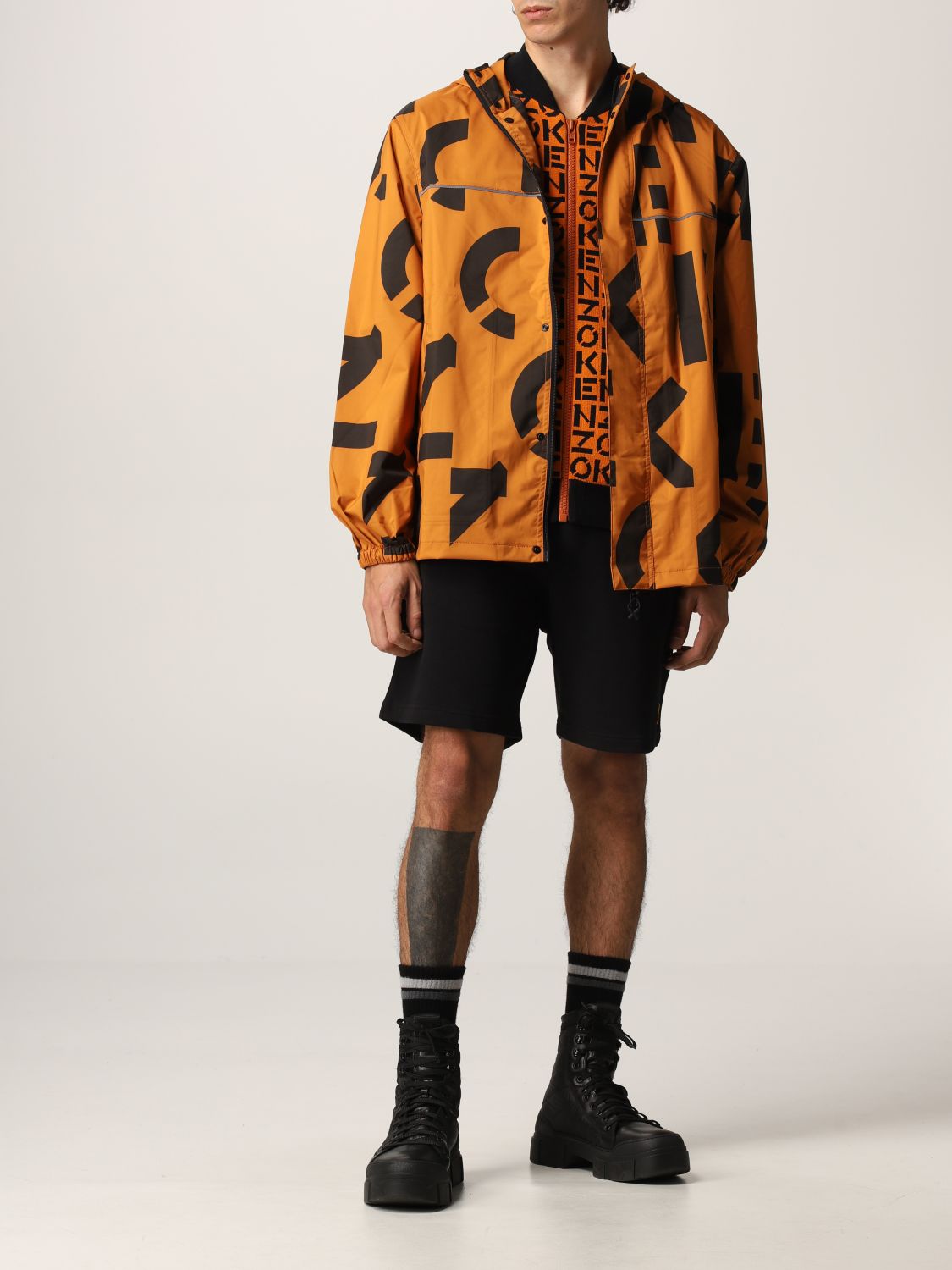 Куртка Kenzo: Тренч Мужское Kenzo оранжевый 2