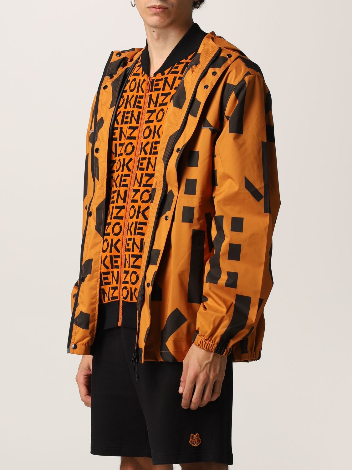 Куртка Kenzo: Тренч Мужское Kenzo оранжевый 4