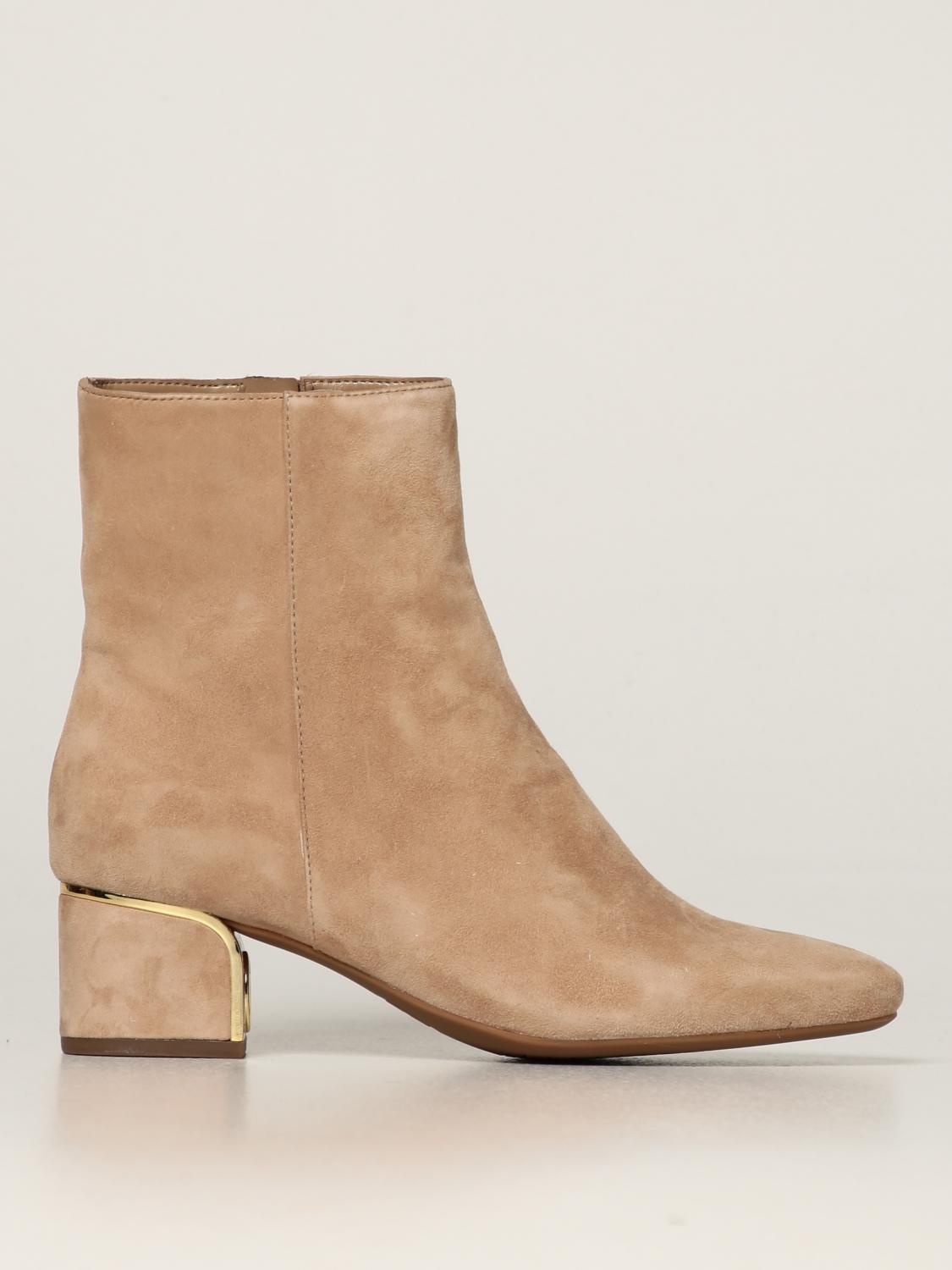 michael kors brown suede ankle boots