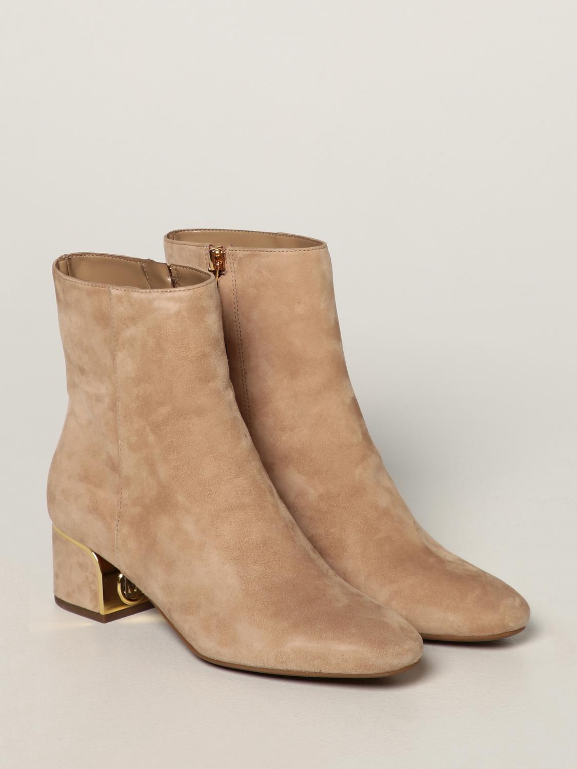 michael kors suede flat boots