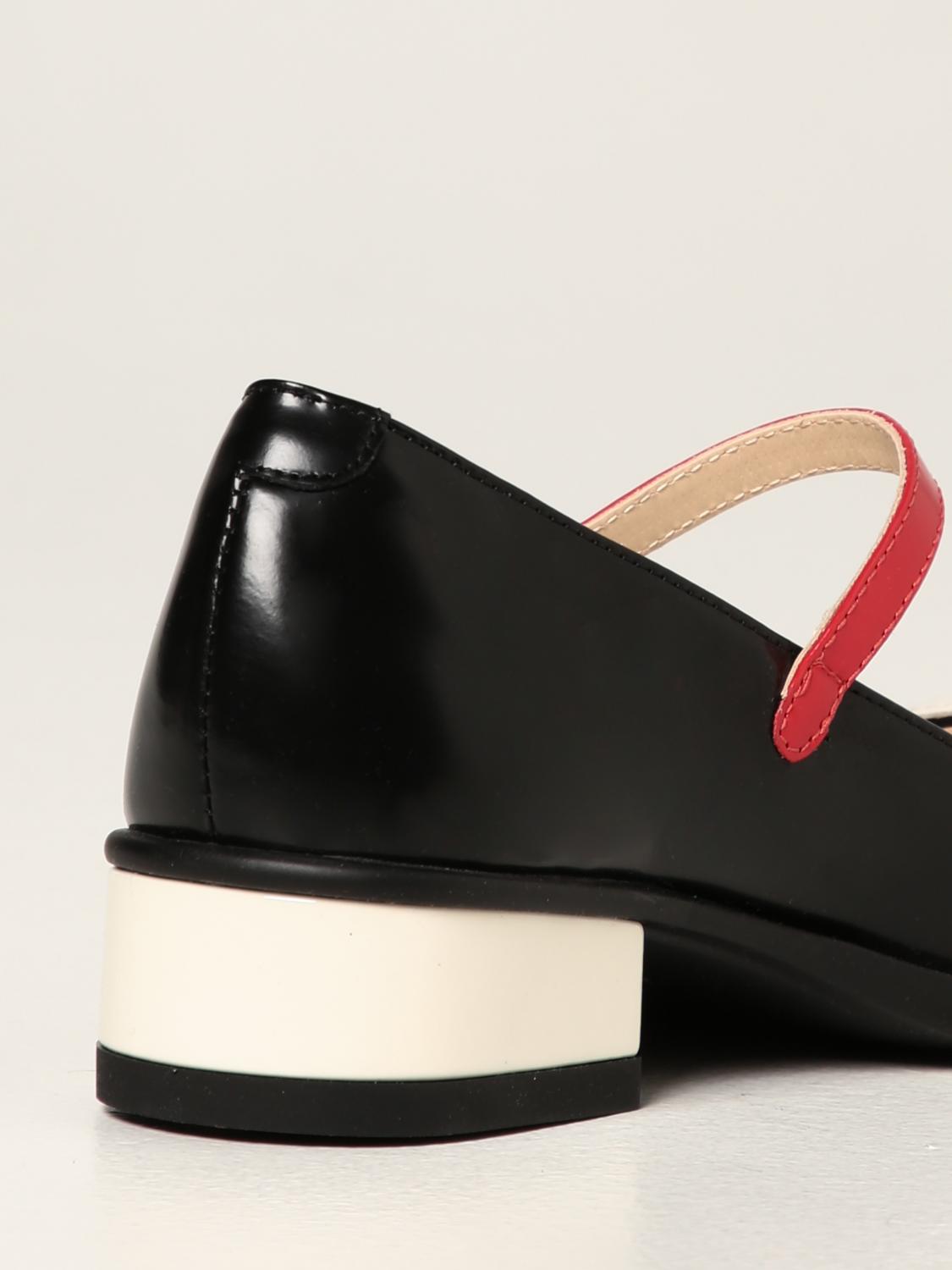 GUCCI: Ballerina in pelle con cuore e logo - Bianco | Scarpe Gucci 662225  1PKD0 GIGLIO.COM