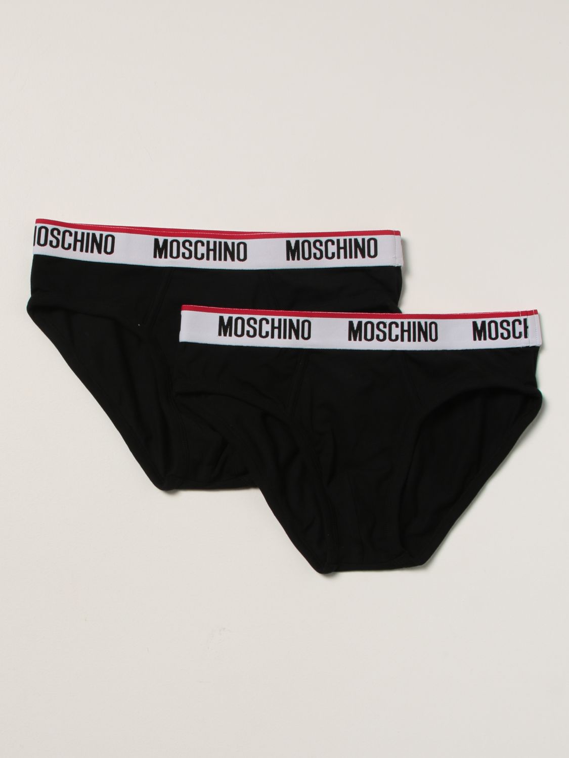 Intimo Moschino Underwear: Set 2 slip Moschino Underwear con logo nero 1