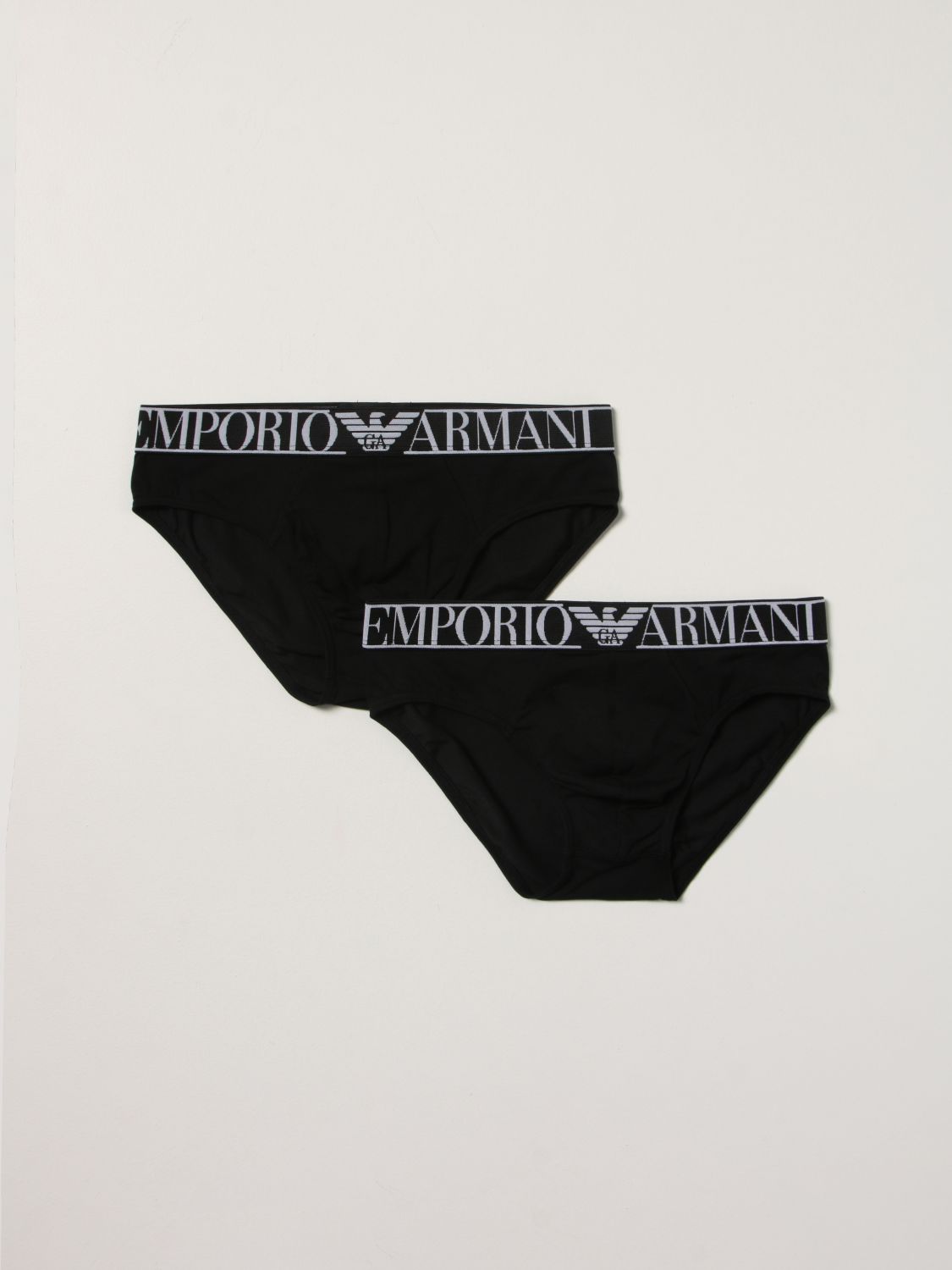 Underwear Emporio Armani: Set of 2 Emporio Armani brief with logo black 1