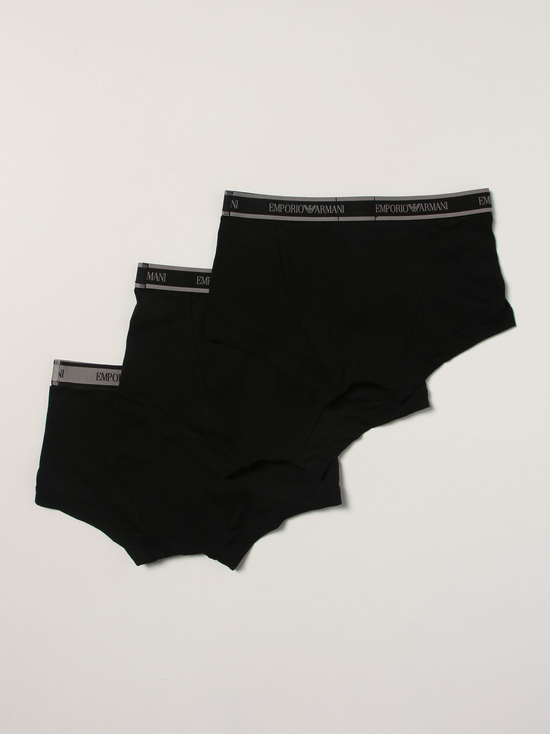 Underwear Emporio Armani: Set 3 Emporio Armani brief shorts with logo black 2