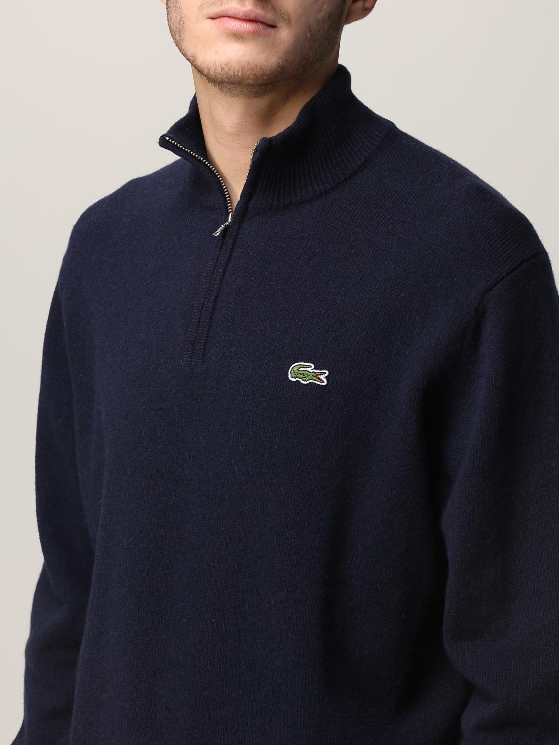 LACOSTE jumper for men Blue Lacoste jumper AH1953 online on