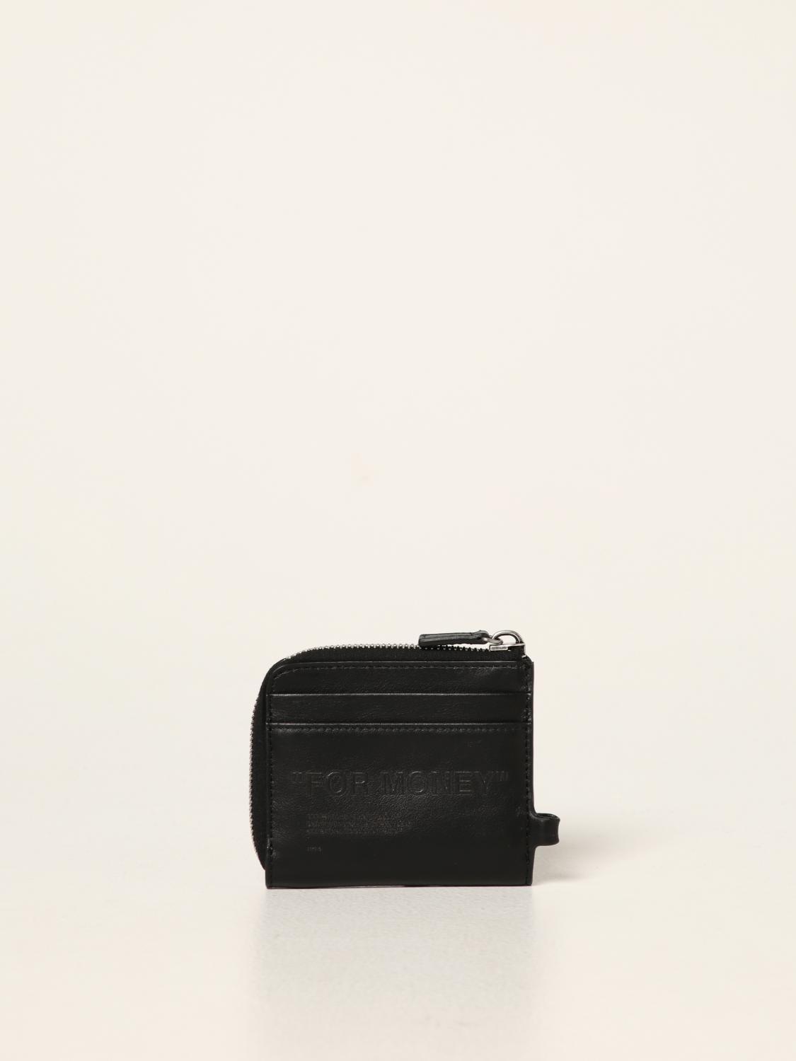 OFFWHITE wallet for man Black OffWhite wallet OMNC021F21LEA001