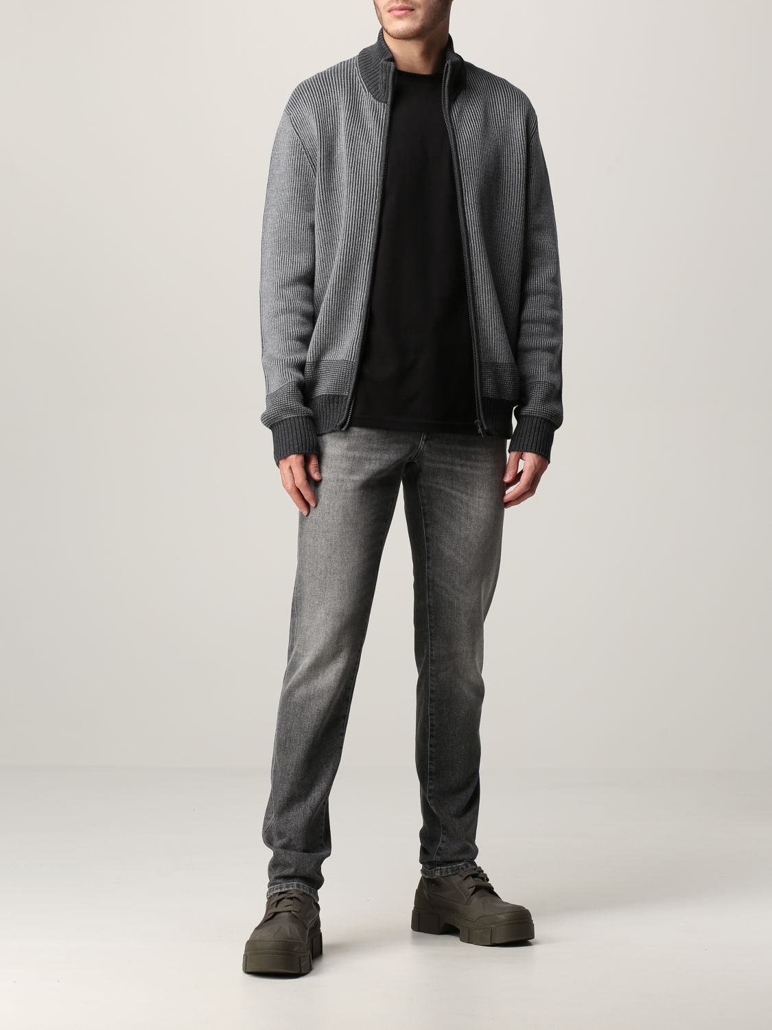 Cardigan Fay: Pull homme Fay gris 2