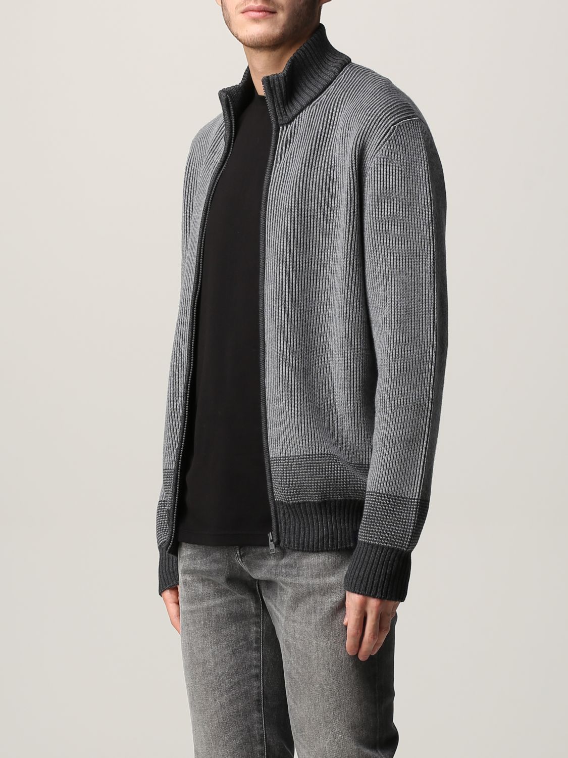 Cardigan Fay: Pull homme Fay gris 4