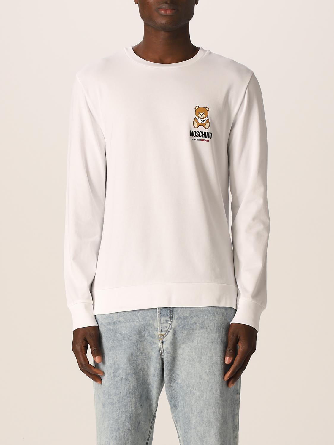 mens white moschino jumper