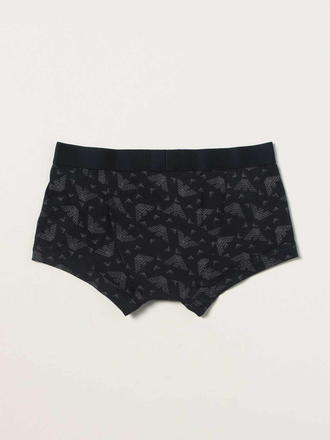 Underwear Emporio Armani: Emporio Armani trunk briefs with logo marine 2