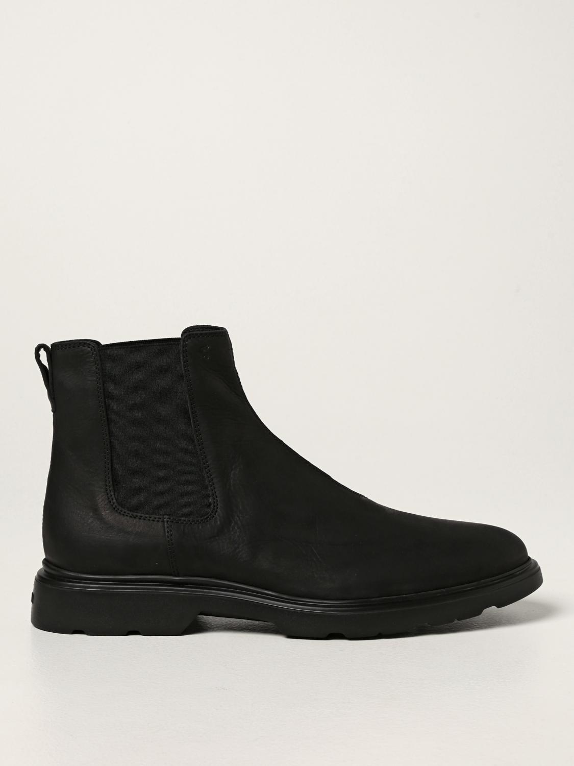 HOGAN: Stivaletto Chelsea H393 in pelle - Nero | Stivaletti Hogan  HXM3930DT30 03R GIGLIO.COM