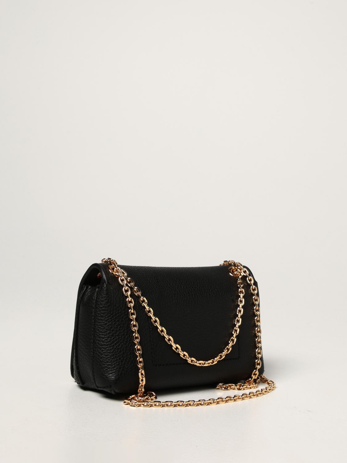 COCCINELLE: Lv3 mini bag in grained leather - Black  Coccinelle mini bag  E5LV3520108 online at