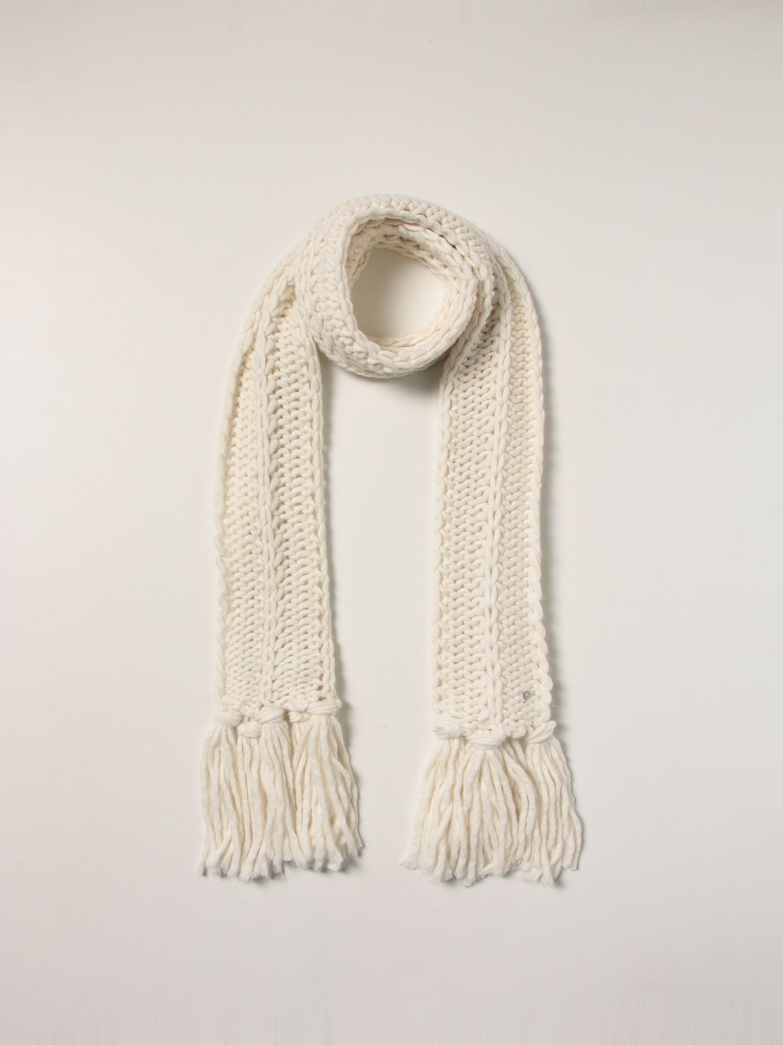 Scarf Dondup: Dondup cable knit scarf white 2
