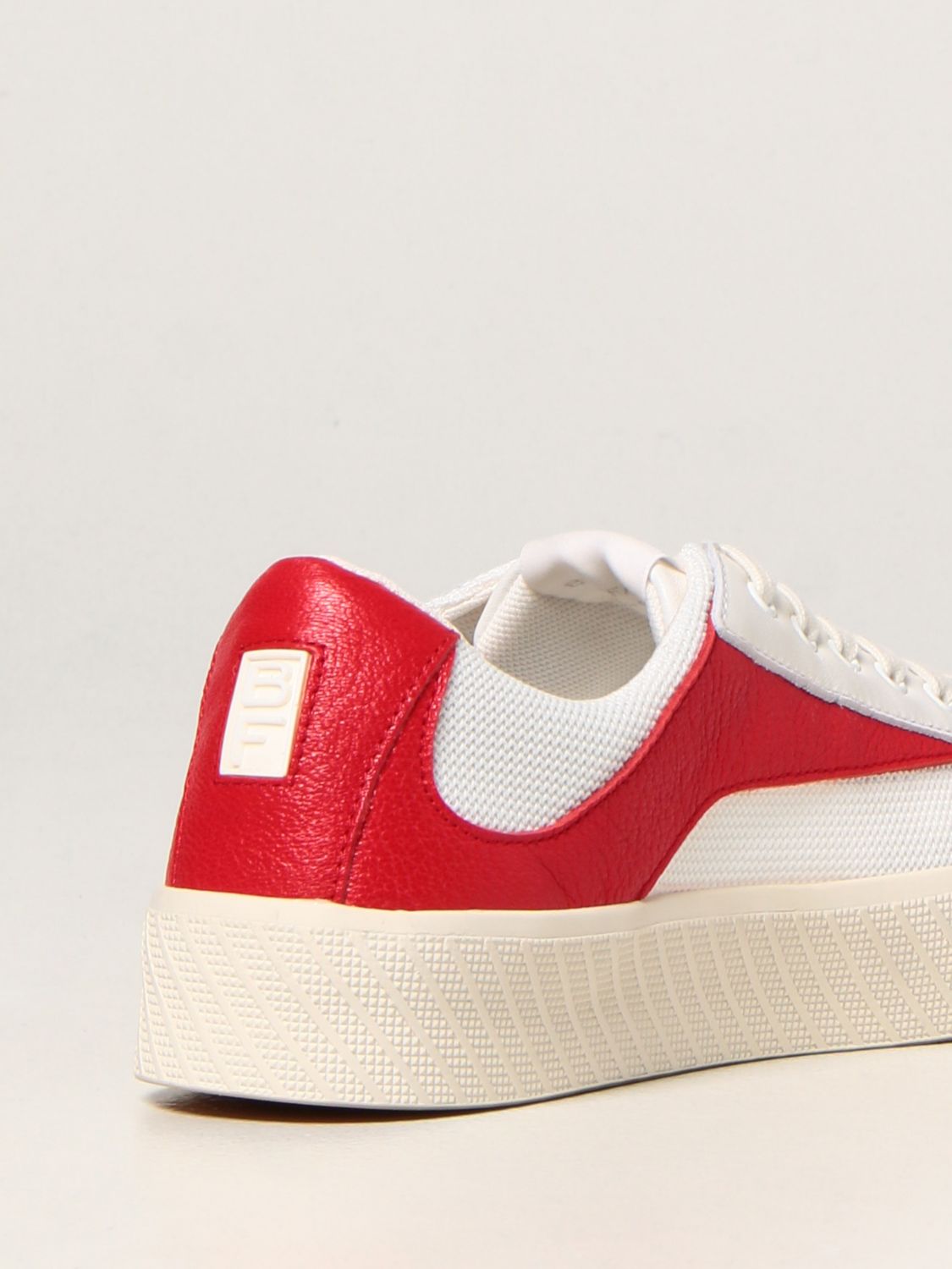 Sneakers By Far: By Far sneakers in leather and fabric red 3