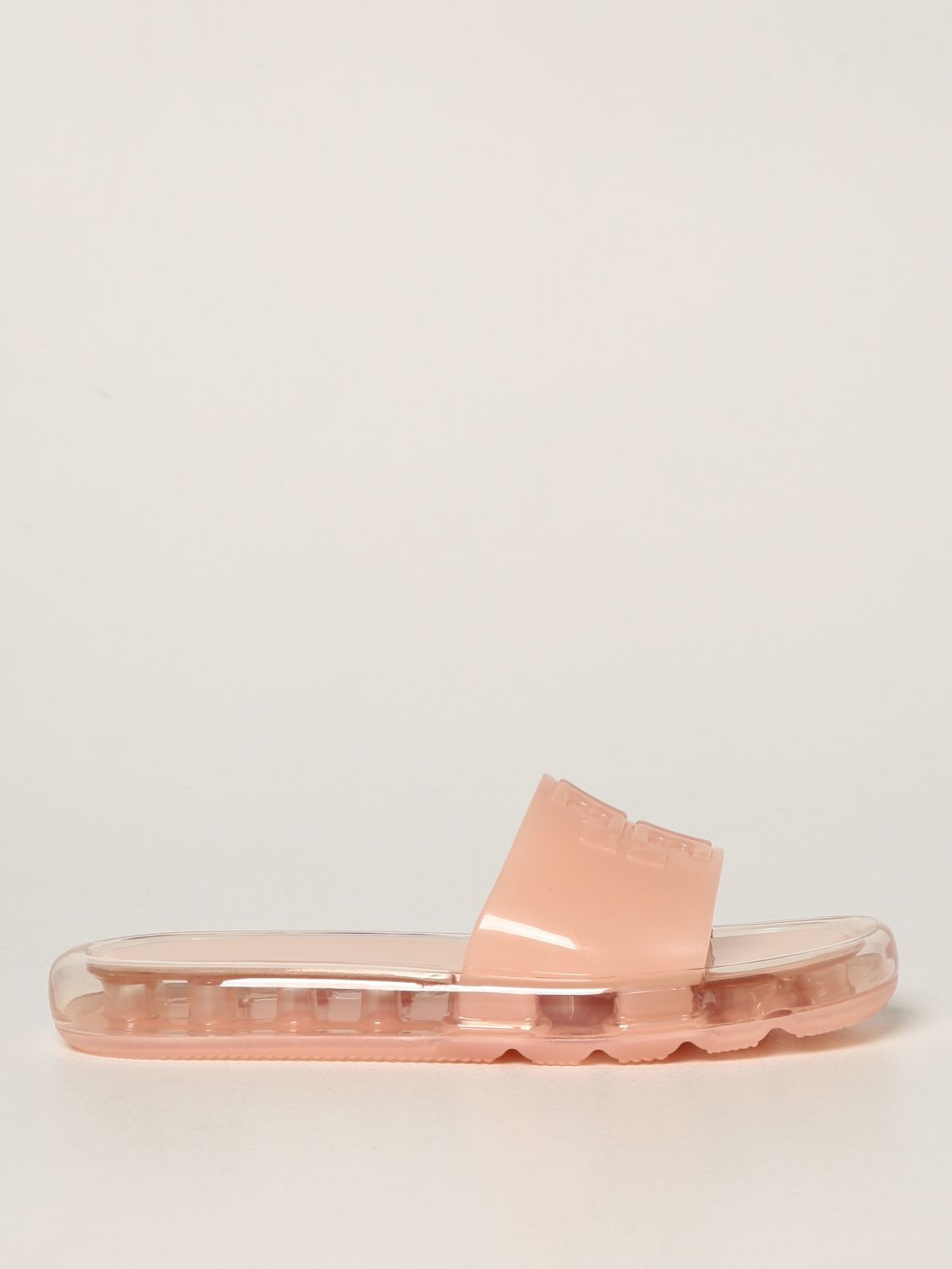 TORY BURCH: Bubble Jelly sandal in TPU - Pink | Tory Burch flat sandals  85010 online on 