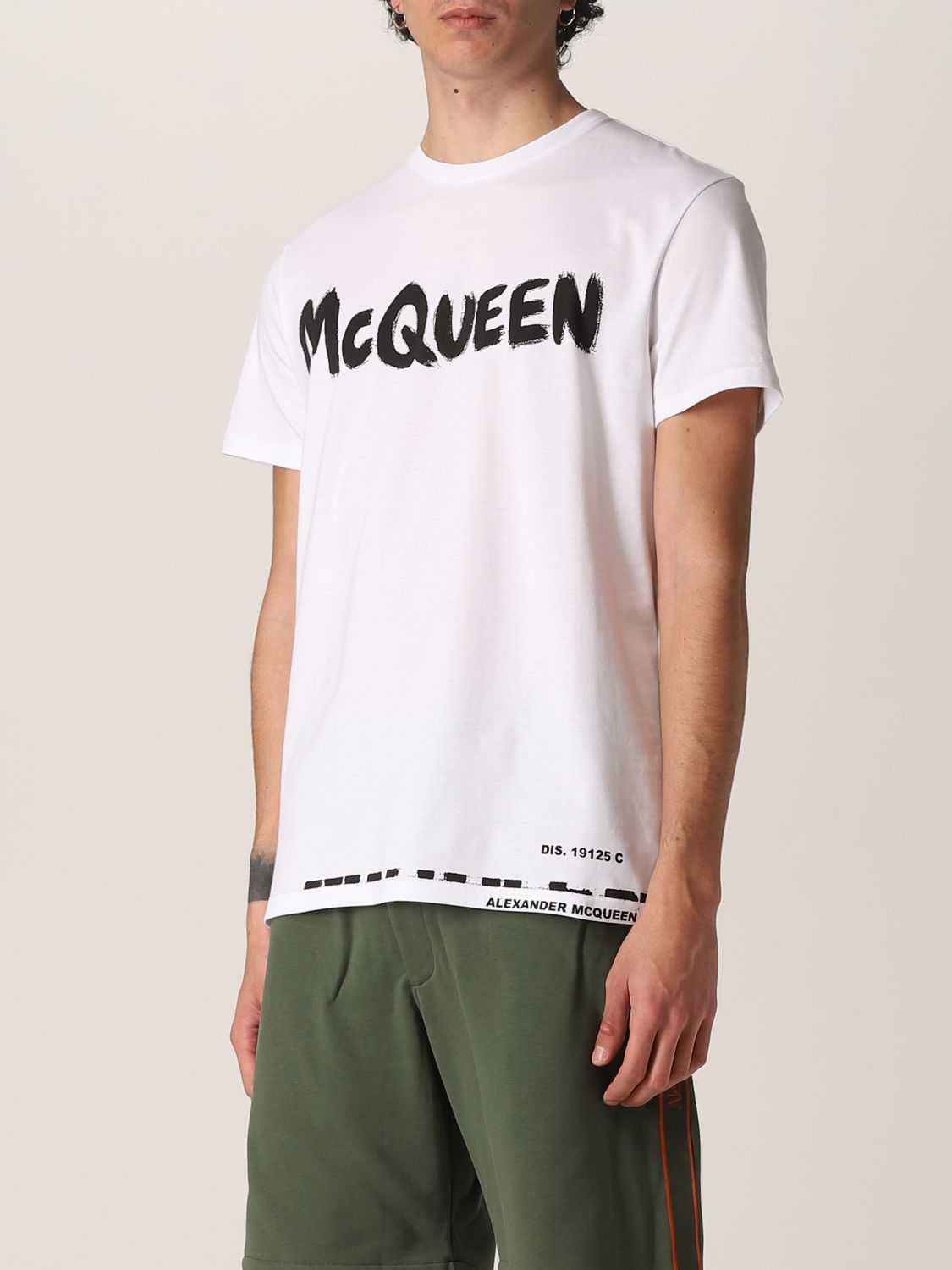 T-shirt Alexander Mcqueen: Alexander McQueen t-shirt with logo white 4
