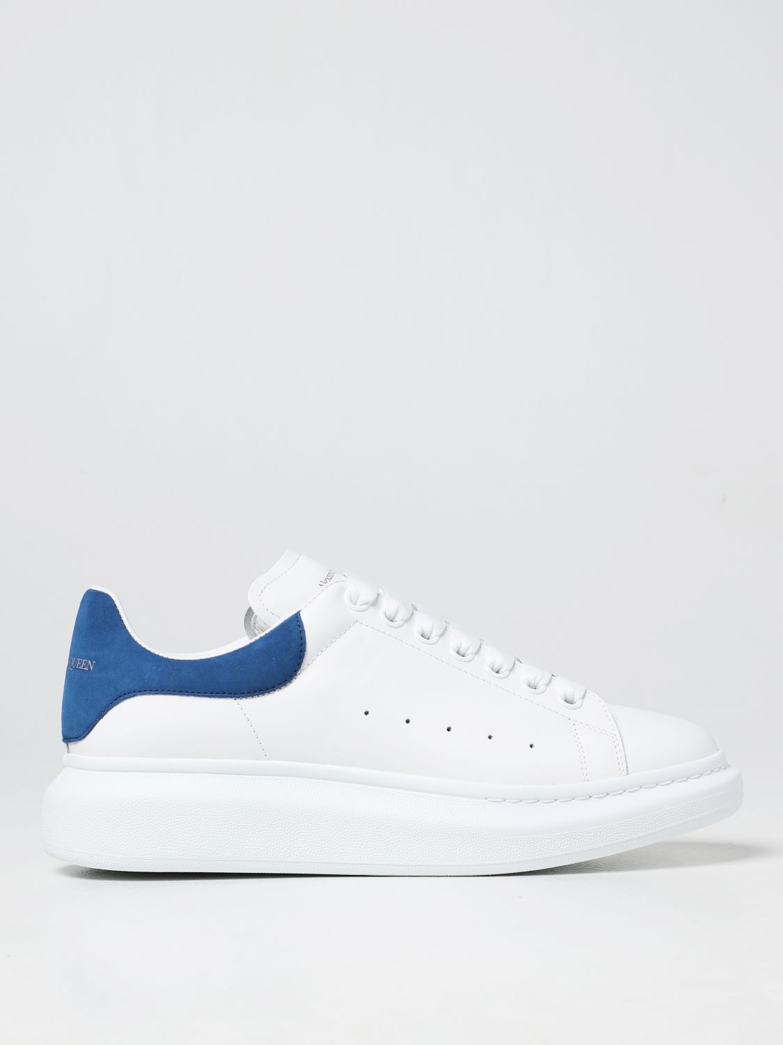 Alexander Mcqueen Larry Smooth Leather Trainers In Blue