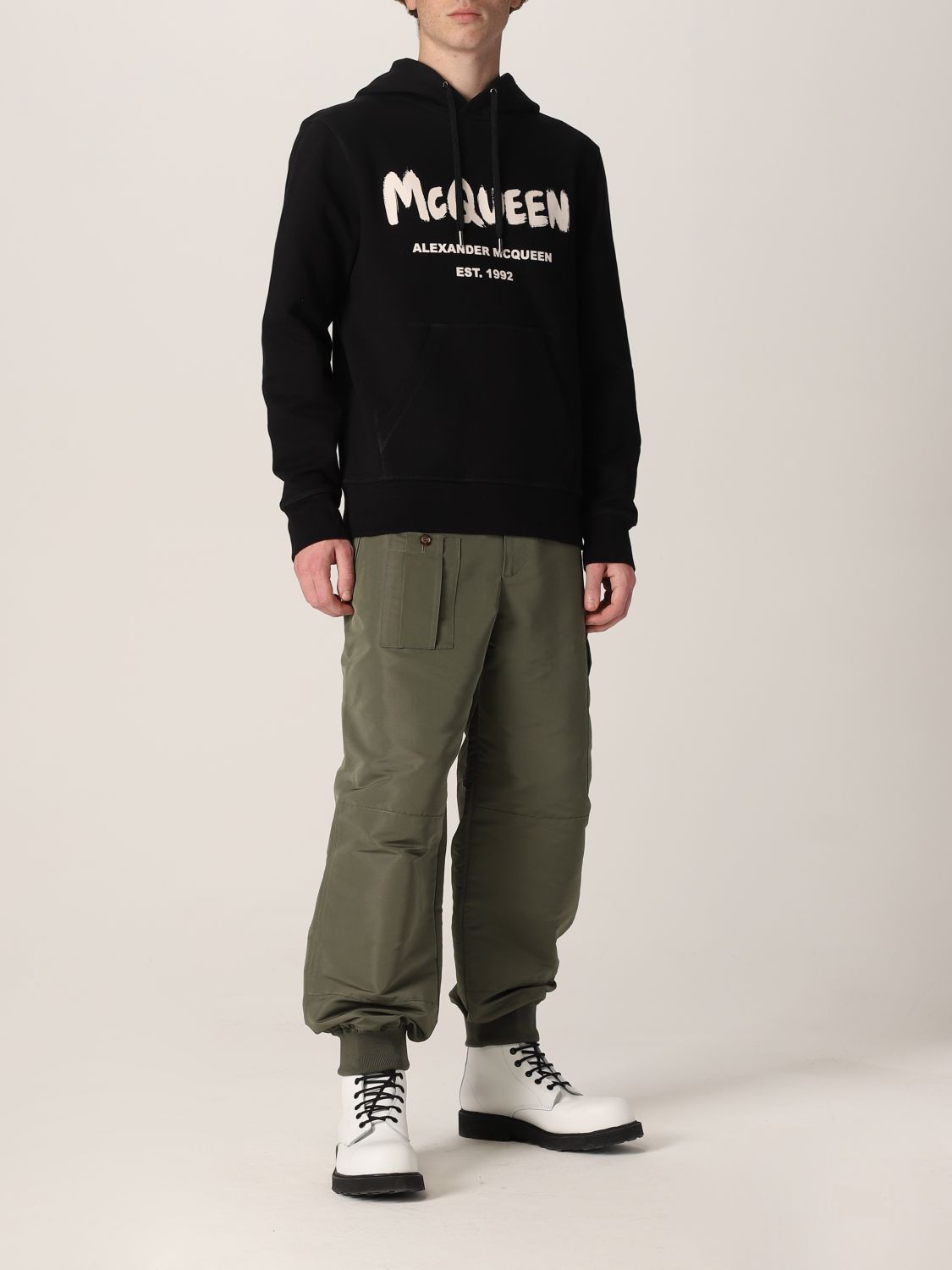 Alexander McQueen cotton hoodie with logo