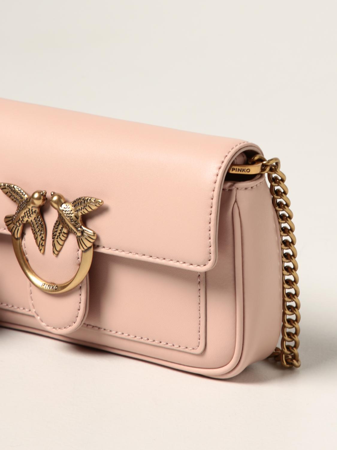 Bolso Cruzado Pinko Jewel Shoulder Rosa/Dorado