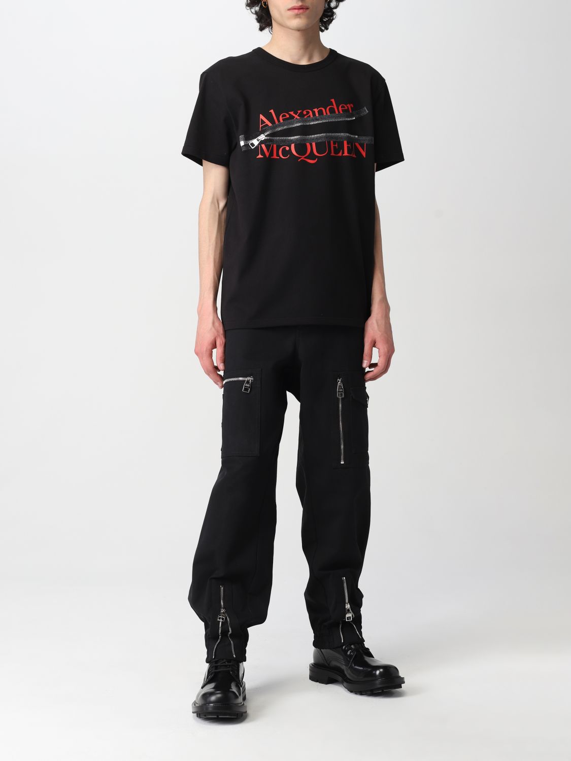 ALEXANDER MCQUEEN: t-shirt with zipper | T-Shirt Alexander Mcqueen 