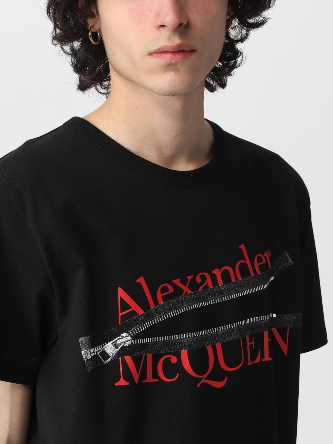 ALEXANDER MCQUEEN: t-shirt with zipper | T-Shirt Alexander Mcqueen 