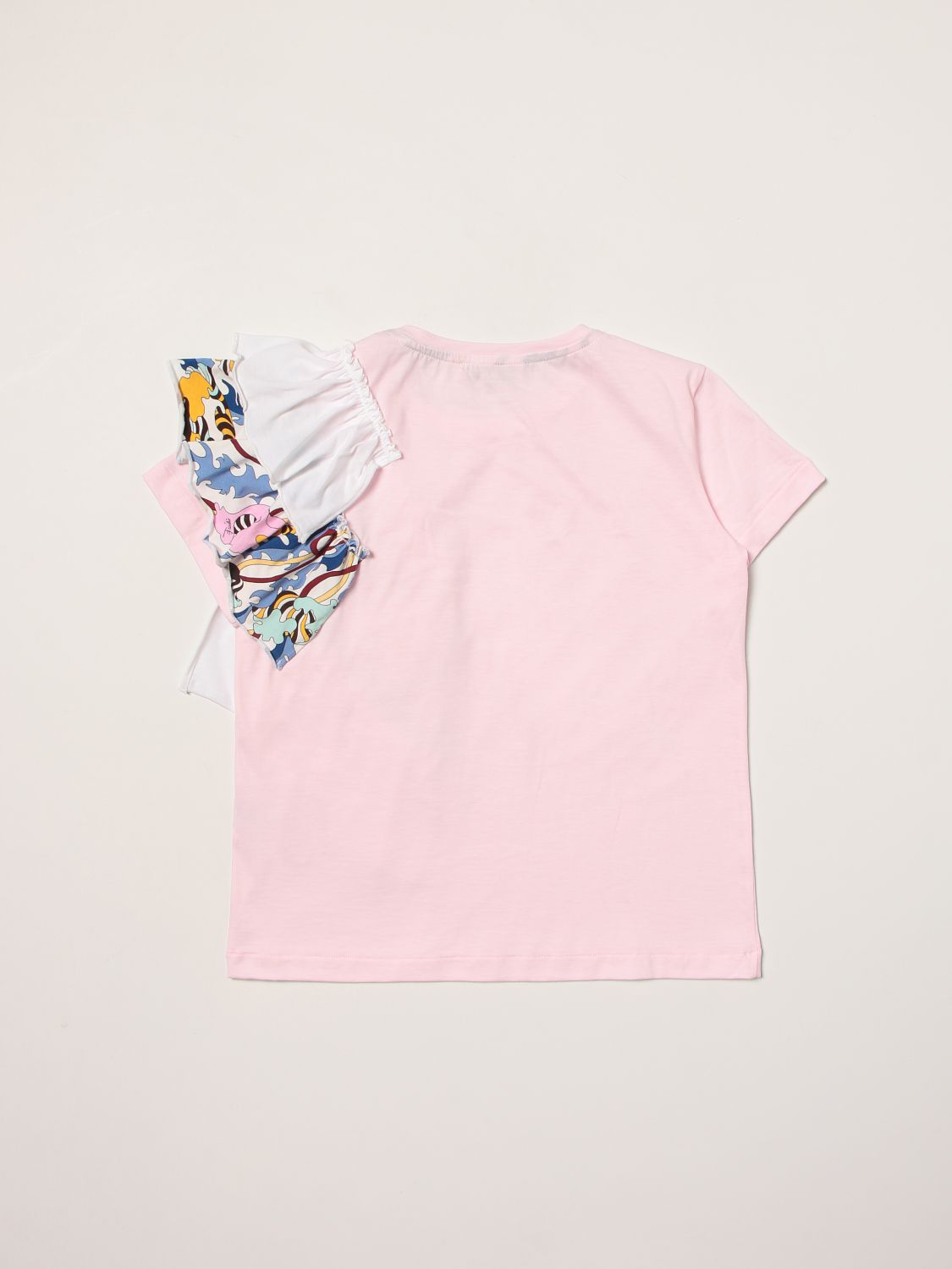 T-shirt Emilio Pucci: Emilio Pucci t-shirt with flounces pink 2