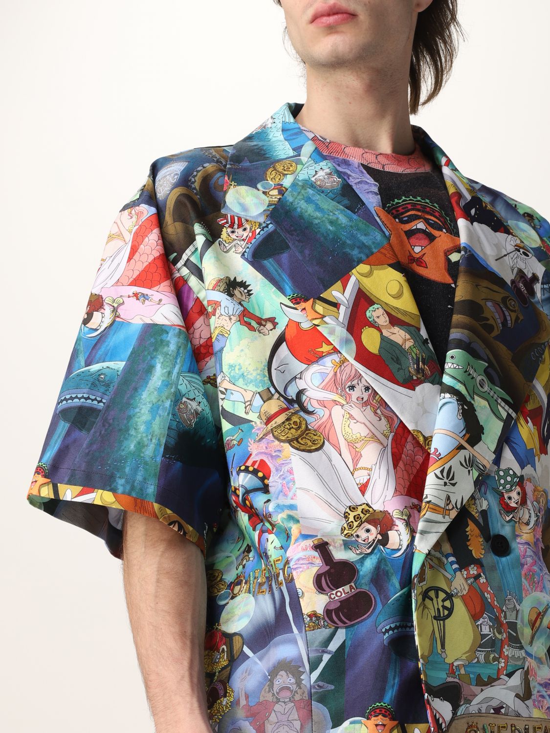 One Piece x Gcds cotton shirt with print