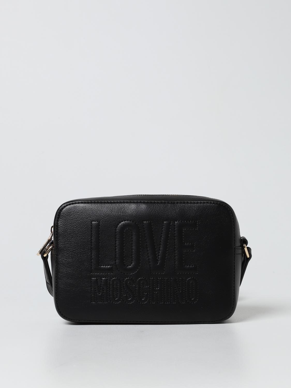 love moschino croc logo shoulder bolsa