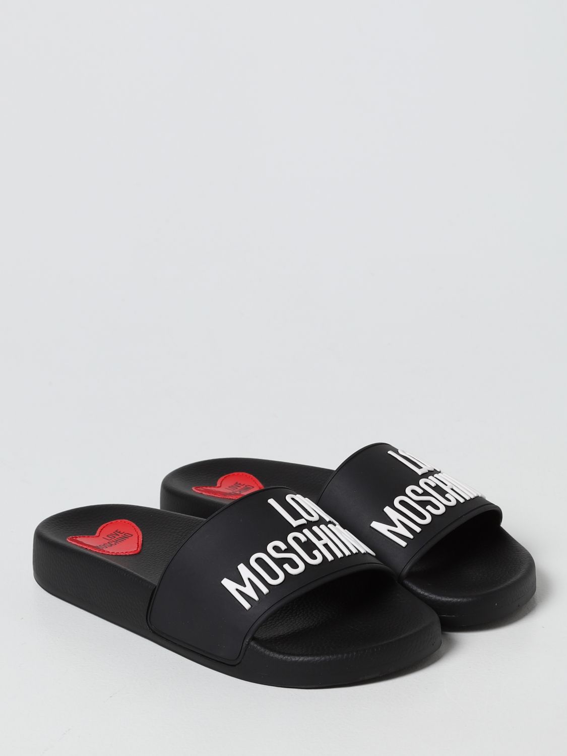 Sandales plates Love Moschino: Sandales plates Love Moschino femme noir 2