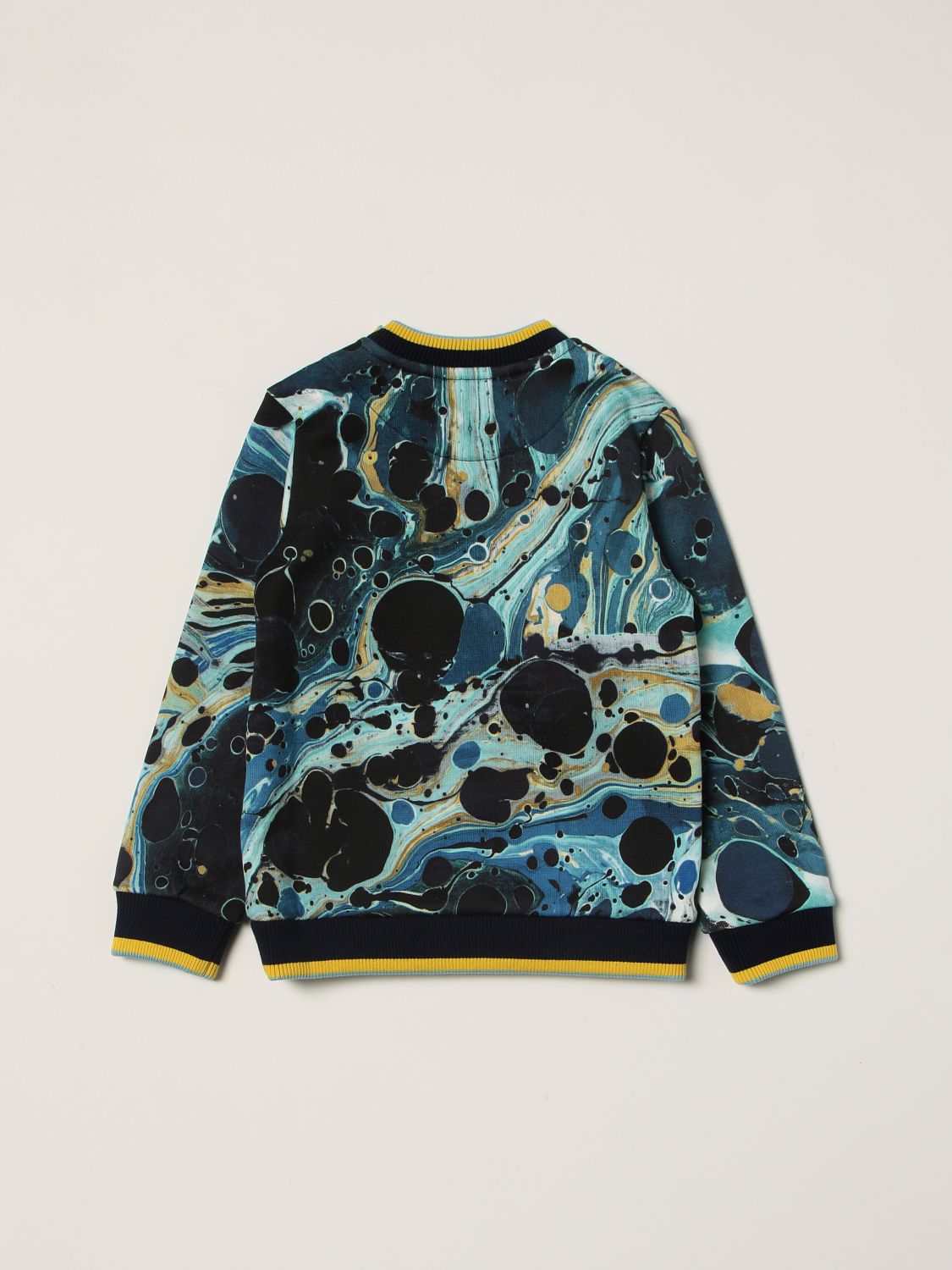 DOLCE & GABBANA: cotton sweatshirt with print - Blue | Dolce & Gabbana ...