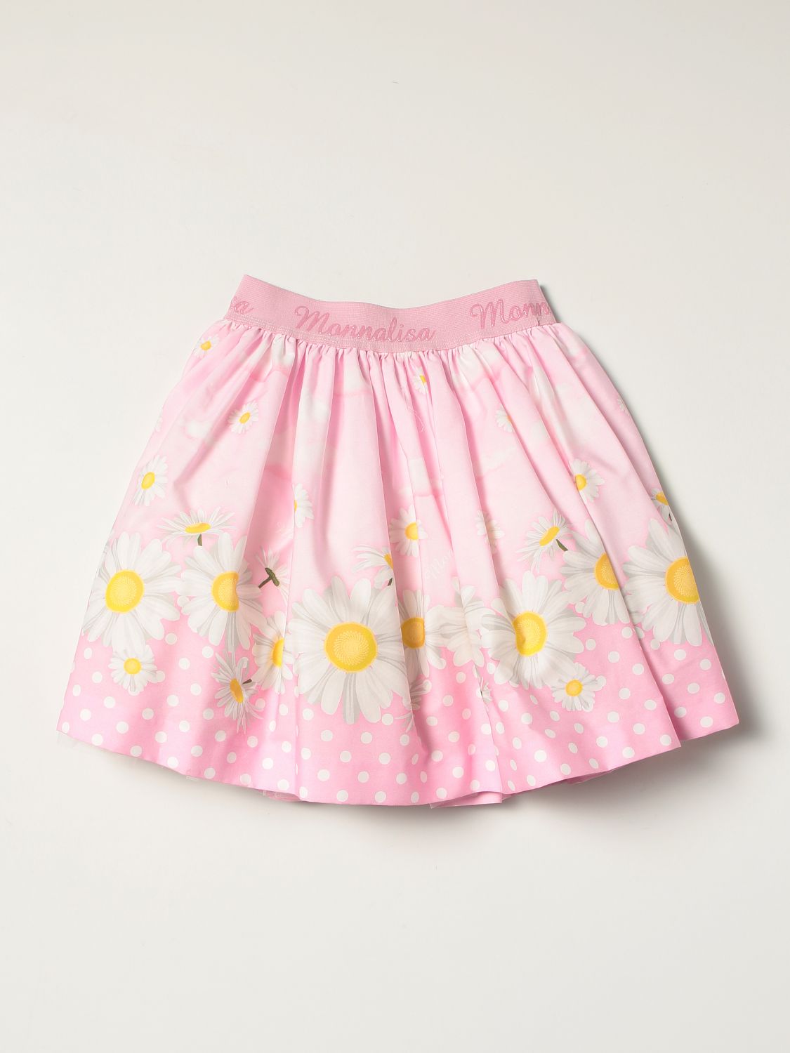 Skirt Monnalisa: Monnalisa skirt with daisy print peach 1