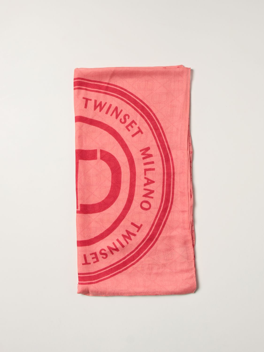 Neckerchief Twinset: Twinset foulard with Oval T and paisley print red 1