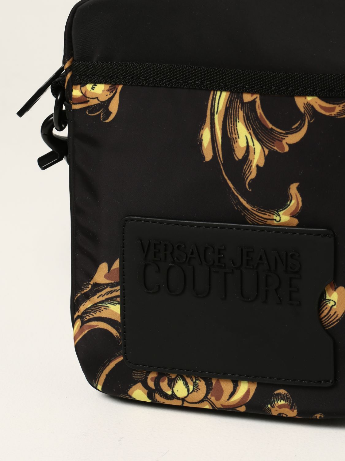 Borsa a tracolla Versace Jeans Couture: Borsello Versace Jeans Couture in nylon Baroque nero 3
