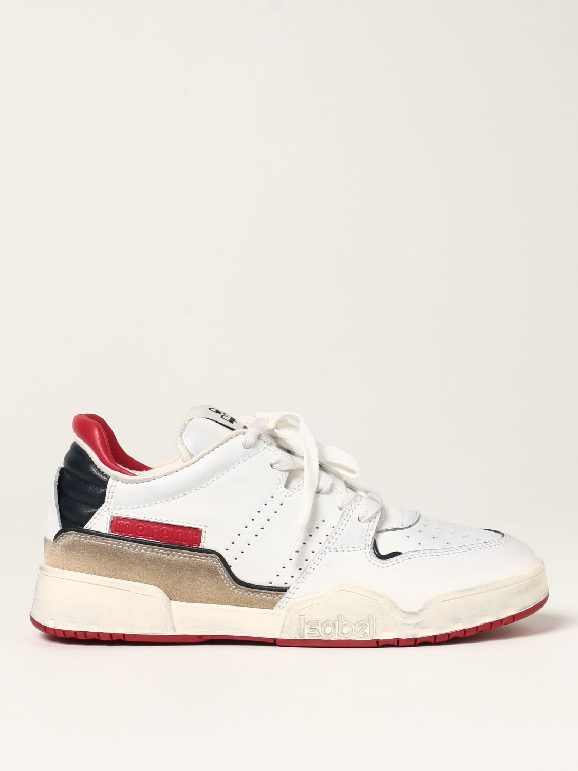 ISABEL MARANT: Emree sneakers in leather - Blue | Marant BK026722P053S online GIGLIO.COM