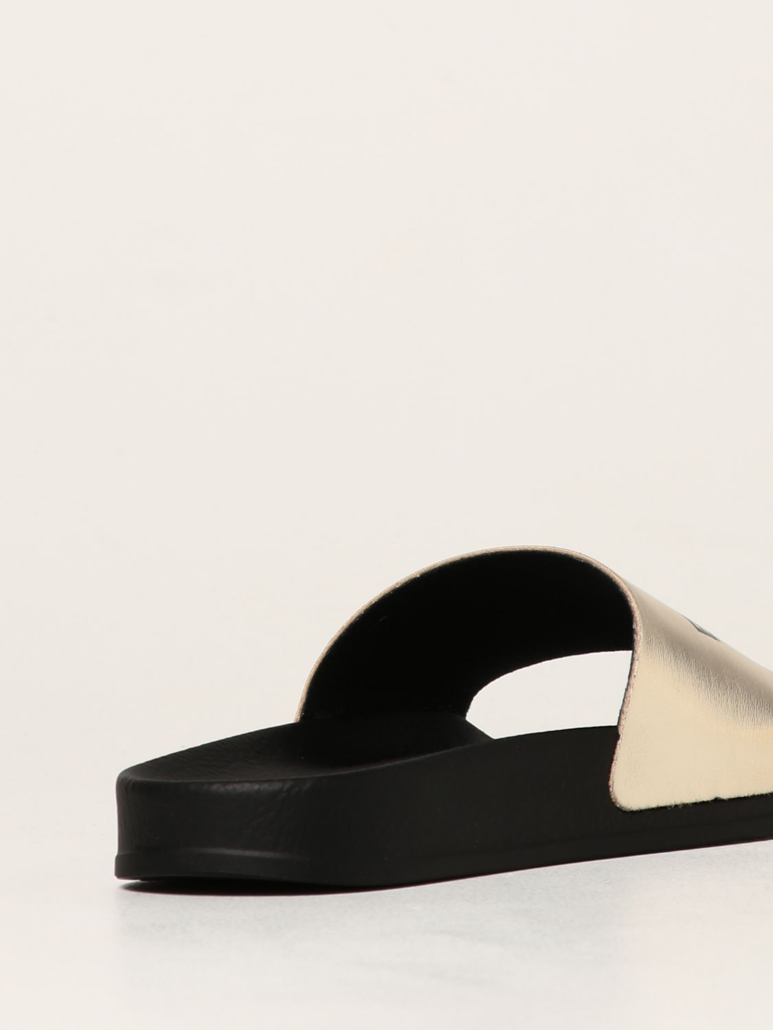 Scarpe Balmain: Sandalo slide Balmain con logo oro 3
