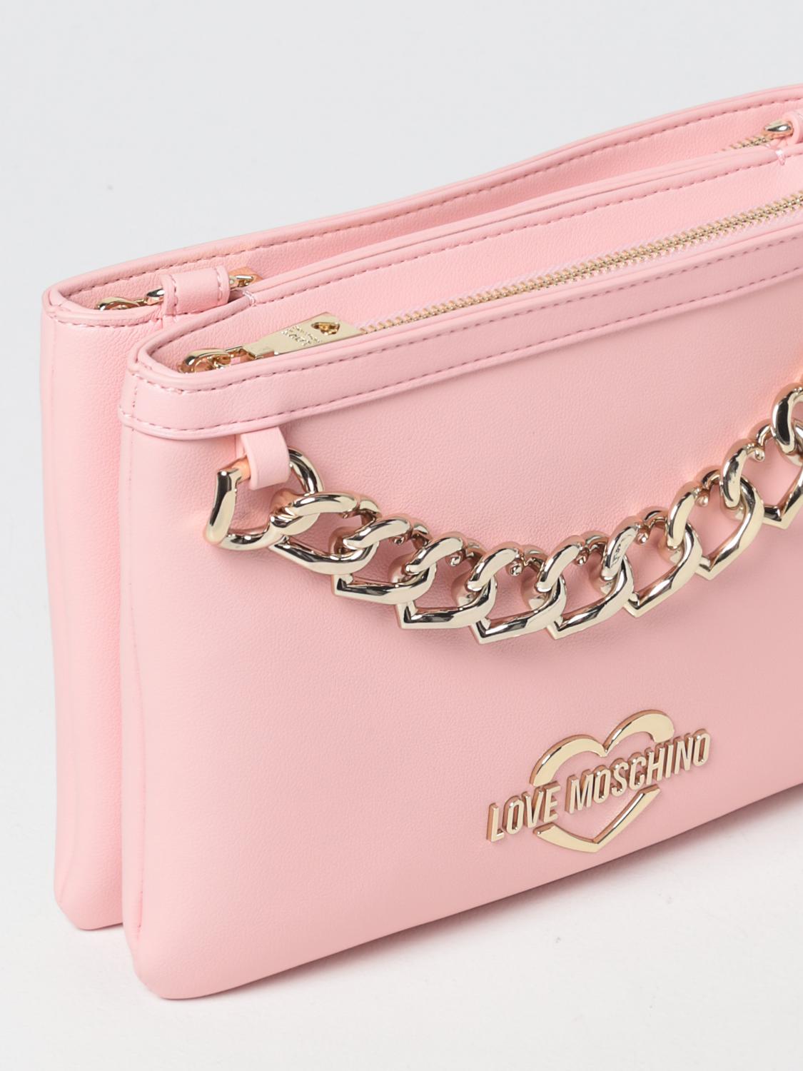 LOVE MOSCHINO bag in synthetic leather with logo Pink Love