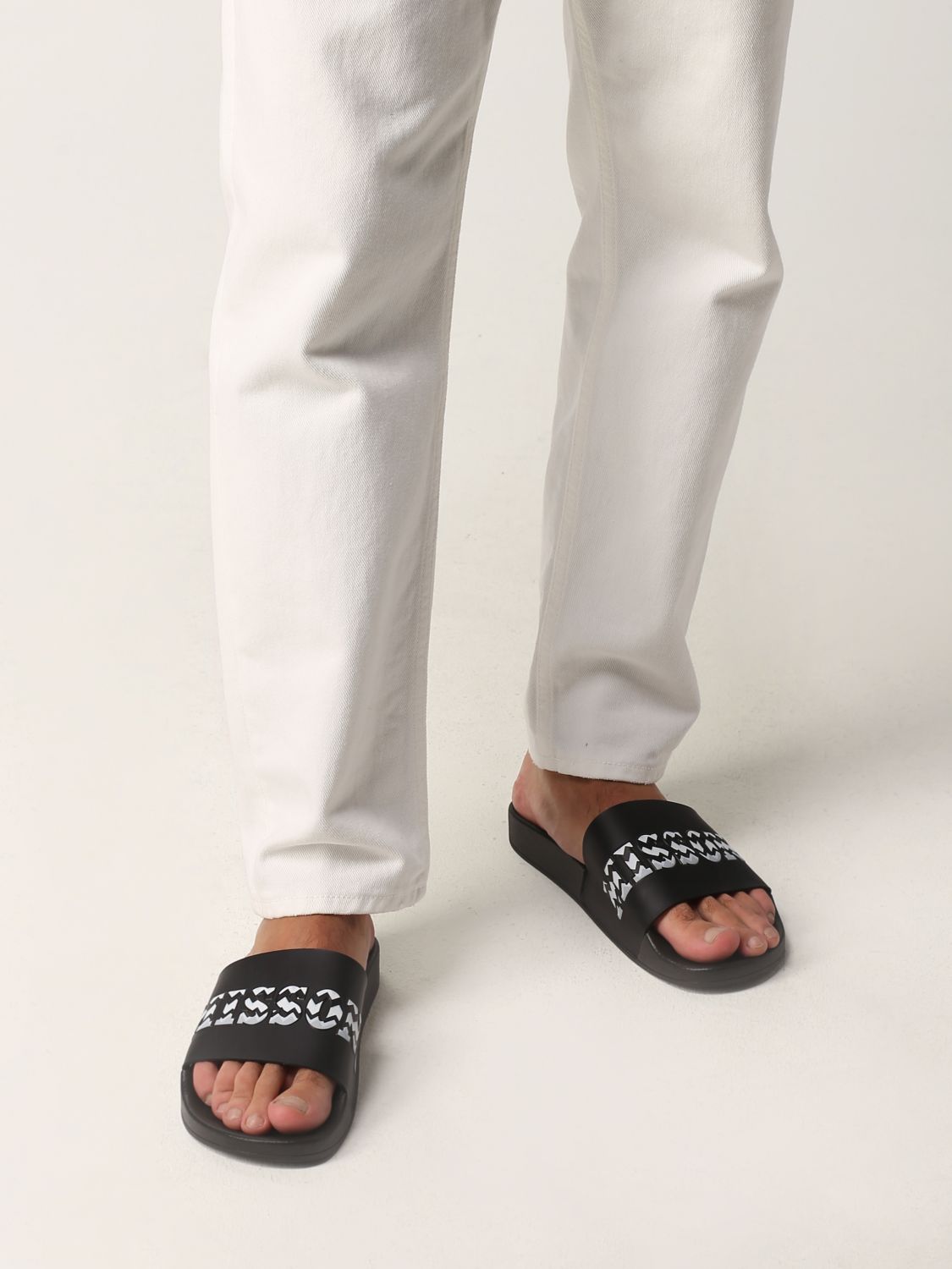 Sandals Missoni: Missoni slide sandals with logo black 2