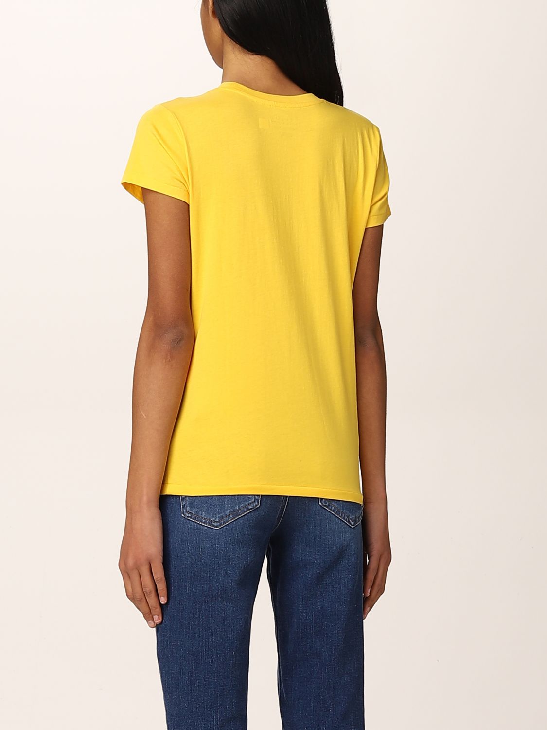 T-shirt Polo Ralph Lauren: T-shirt Polo Ralph Lauren in cotone con logo giallo 2