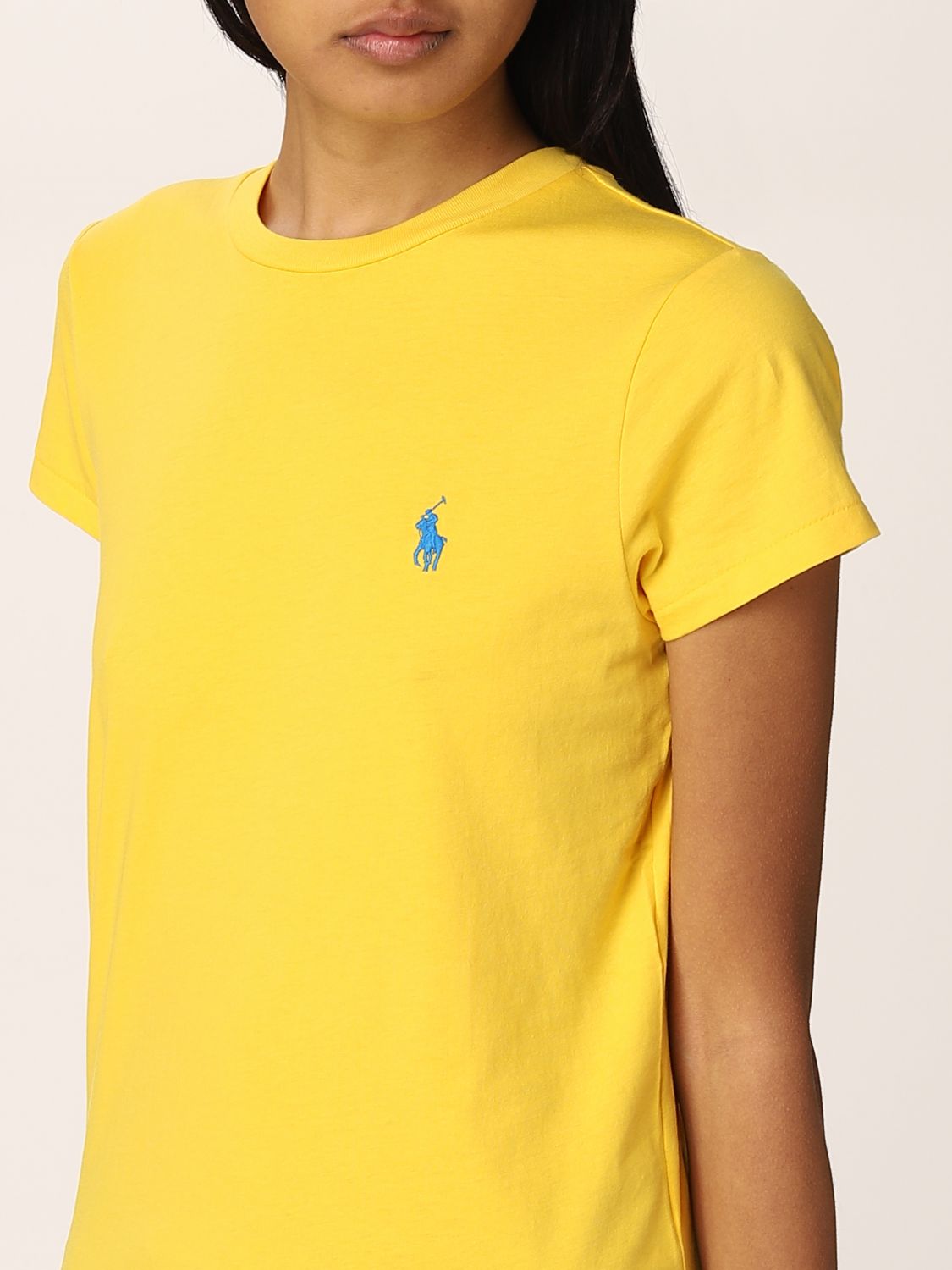 T-shirt Polo Ralph Lauren: T-shirt Polo Ralph Lauren in cotone con logo giallo 3