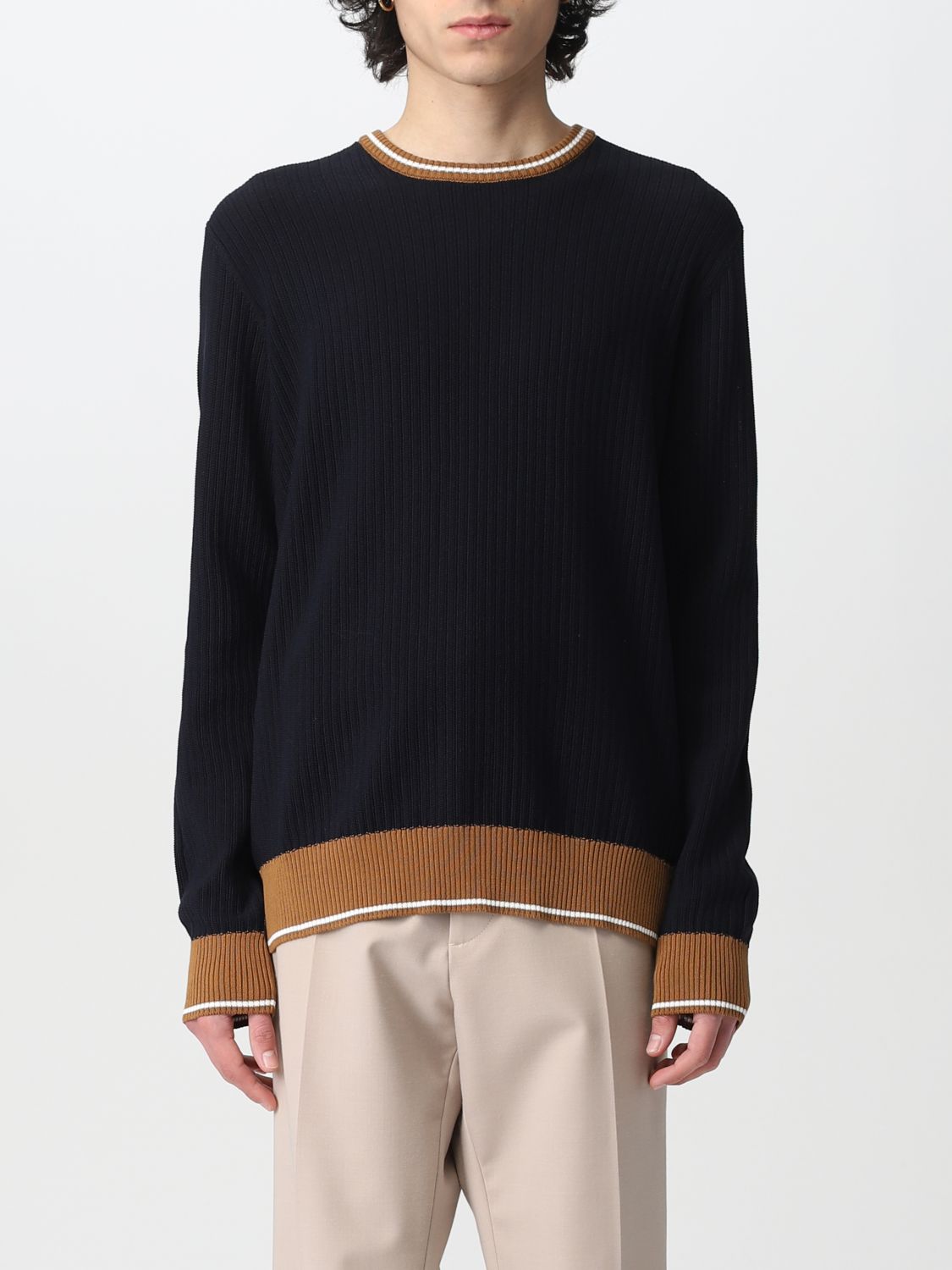 DRUMOHR: sweater with striped details | Sweater Drumohr Men Blue 